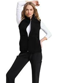 Zip Front Quilted Vest by Inspira, Style: IP306A-BLK
