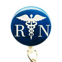 Medical Symbol Blue Rn by SassyBadge, Style: 209-209